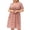 11-Pink-Womens Summer Wedding Guest Dresses, variant on Gaecuw Dress Wedding Guest Summer for Women V Neck Short Sleeve Champagne Dresses Knee Length Midi Dresses Swing Party Dress Ruffle Prom Dresses Flowy Graduation Dresses Solid Semi Formal Dress