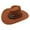 Brun, variante sur Produit Cowboy 1 / Chapeau Style Western pour Usage Extérieur Quotidien / Décoration Classique à Boucle Étoile pour Hommes Femmes / Couvre-Chef Solaire Durable