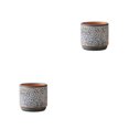 thumbnail image 3 of Moyic Maceta de cerámica para cultivo de verduras, maceta redonda para jardín interior de escritorio, maceta decorativa para hierbas, Parte inferior gris/S 2piezas, 3 of 6