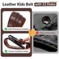thumbnail image 4 of JASGOOD Kids Leather Belt for Boys Metal Free Hypoallergenic TSA Belt Boys Belt for Jeans Dress Casual, 4 of 8