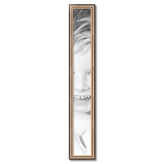 ArtToFrames 6" x 46" Anique Silver Picture Frame, 6x46 inch Silver Wood Poster Frame (WOM-4964)