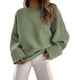 thumbnail image 1 of Suéter PRETTYGARDEN Oversized Peludo Cuello Redondo XL Verde Ejército, 1 of 8