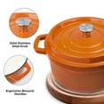 thumbnail image 5 of Hawsaiy 6.5 QT Enameled Cast Iron Dutch Oven with Lid, Nonstick Cookware for Baking, Roasting, Braising & Cooking, Dual Handles, Orange, 5 of 10