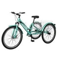 thumbnail image 6 of MOPHOTO Mountain Tricycle for Adults, 3 Wheeled 7-Speed Mountain Tricycle 24/26/27.5 Inch Men's Women's Tricycles Cruiser Bike Featuring Disc Brakes, Cargo Basket, 6 of 8