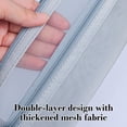 thumbnail image 4 of Estuche para lápices de malla transparente de doble capa para estudiantes y oficina. Bolsa de almacenamiento de artículos de papelería de nailon semitransparente con compartimentos de doble, 4 of 6