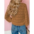 thumbnail image 3 of ZAXARRA Cardigan en Tricot pour Femmes Manches Longues Col en V Fermeture à Boutons Veste Décontractée Automne Pull, 3 of 5