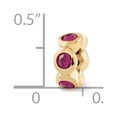 thumbnail image 2 of 925 Sterling Silver Gold-plated Reflections Feb Purple Preciosa Crystal Bead; for Adults and Teens; for Women and Men, 2 of 2