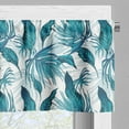 thumbnail image 3 of Ambesonne Leaves Window Valance, Exotic Brazilian Foliage, 54" X 12", Aqua Dark Teal and White, 3 of 5