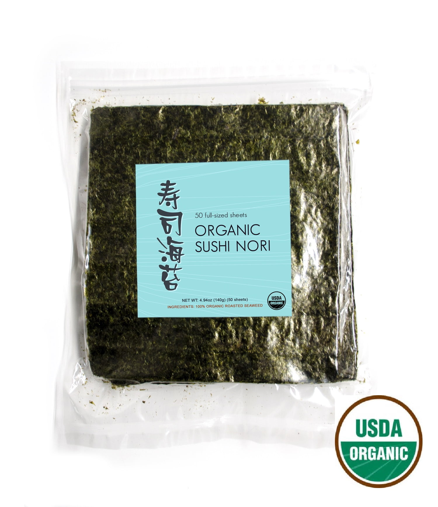J-Basket Premium Sushi Nori Roasted Seaweed 100 Full Sheets 8.8oz /250 g 