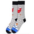 thumbnail image 2 of Urban-Peacock Men's Novelty Fun Socks - Beer Pong - Gray, 1 Pair, 2 of 4