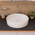 thumbnail image 4 of Pemberly Row Contemporary White 22" Oval Above Mount Ceramic Sink, 4 of 5