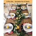 thumbnail image 4 of 15 Inch Round Placemats Set of 6, Black Snowman Christmas Non Slip Heat Insulation PP Table Mats, Snowflake Xmas Tree Winter Elk Washable Place Mats for Kitchen Dining Party Table Decor, 4 of 7