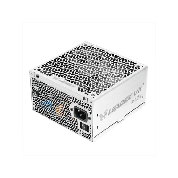Super Flower Leadex VII XG 1300W 80 Gold White, Cybenetics Platinum, Full Modular, ATX 3.1 & PCIe 5.1, 12VHPWR Cable (2x8pin-16pin native cables) , Power Supply, FDB Fan, SF-1300F14XG, White version