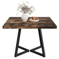 thumbnail image 5 of Fnova 31.5" Dining Table for 4, Modern Square Kitchen Table for Dining Room, Dark Brown, 5 of 19
