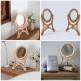 thumbnail image 4 of Rustic Rattan Desk Mirror Makeup Mirror Decorative Mirror Rattan Desktop Vanity Mirror, 4 of 6