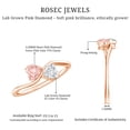 thumbnail image 4 of Rosec Jewels Certified Lab Grown Pink White Diamond Promise Ring - Toi Et Moi Ring (1 Carat, VVS Grade) - Gift for Valentines, 10K Rose Gold, US 6.00, 4 of 7