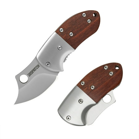 Dispatch 1.8 Folding Mini Pocket Knife Wooden Handle Folding Knife EDC Pocket Knife