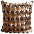 thumbnail image 1 of Pillow Cover, Pillow Cover 24x24 Rust, Designer Rust Pillow Shams, 3D Metallic Pillow Sham, 24x24 inch (60x60 cm) Pillow Shams, Square Faux Leather Pillow Shams - Copper Age, 1 of 4