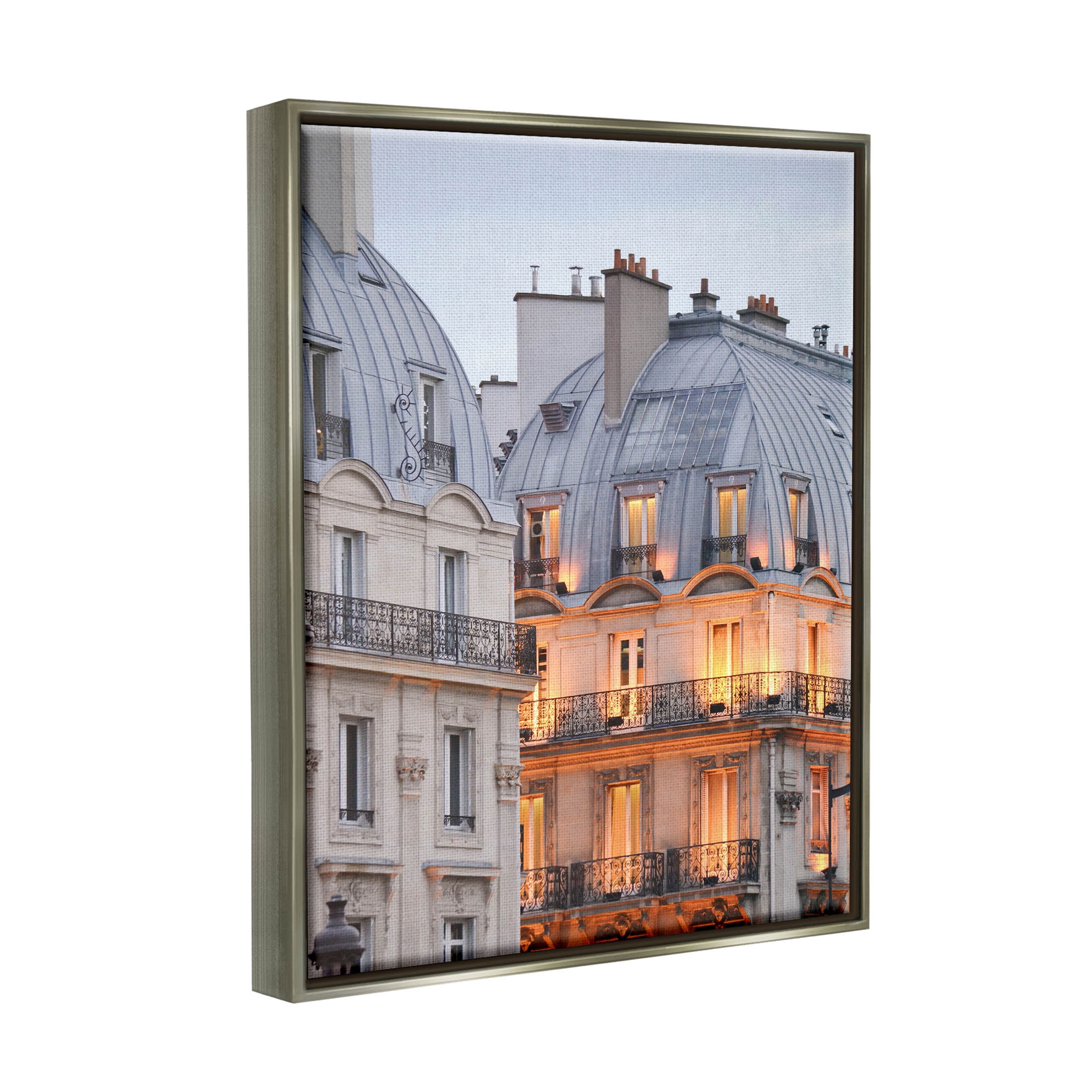 European Architecture Cityscape Town & City Photograph Luster Gray Framed Art Print Wall Art