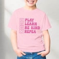 thumbnail image 2 of XEGLSBU T Shirts for Girls 7-8 Girls Graphic Tee Short Sleeve T Shirt Casual Summer Top for Kids Youth Children Light Pink Size 11-12 Years, 2 of 4