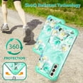 thumbnail image 3 of Casetego for Samsung Galaxy S21 5G Case,Floral Heavy Duty Sturdy Shockproof Soft TPU+Hard PC Protective Cover Case for Samsung Galaxy S21 5G 6.2 inch,Green/White, 3 of 6
