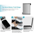 thumbnail image 5 of Home Zone Living 8 Gallon Slim Stainless Steel Kitchen Trash Can with Step Pedal and Soft Close Lid, Silver, 5 of 8