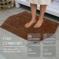 thumbnail image 3 of HOME WEAVERS Waterford Collection Cotton Tufted Bath Rug, 24" x 40", Chocolate, 3 of 9