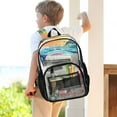 thumbnail image 7 of ALAZA Clear Backpack Dolphins Sunset PVC Transparent BookBag, 7 of 7
