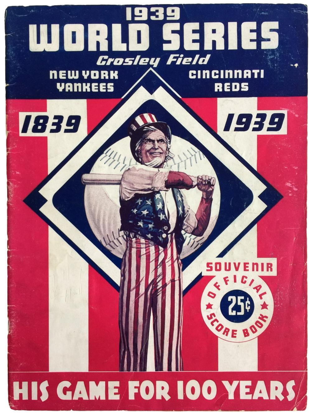 1939 World Series Poster Reds Yankees vs 