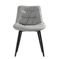 thumbnail image 7 of YOUNIKE Dining Chairs, Set of 2, Faux Leather Dining Chairs, Mid-Century Modern Upholstered Seat, No Armrests, No Wheels, Suitable for Family Living Rooms, Cafeterias, Gray, 7 of 7