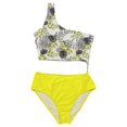 thumbnail image 2 of Gibobby Trajes de Baño Mujer Completo Biblioteca de trajes de baño Traje de baño europeo y americano Bikini para mujer Traje de baño Un hombro Traje de b(Amarillo,XL), 2 of 5