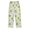 thumbnail image 2 of Frog Dragonfly Lotus Flower Pajama Pants Soft Lightweight Lounge Pants Bottoms Sleep Pants Warm Comfy, 2 of 9