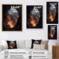 thumbnail image 4 of Designart "Luminous Meteorite Meteors II" Asteroids Floater Framed Canvas Wall Art, 4 of 7