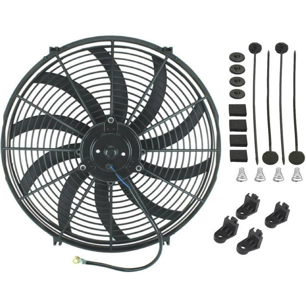 American Volt 16 Inch Slim Electric Radiator Cooling Fan Pusher Puller 130w Motor 3000 High Cfm Walmart Com Walmart Com