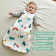 thumbnail image 2 of 3 Pack-Lightweight Summer Baby Sleep Sack 12-18 Months 100% Cotton Breathable Sleeping Bag 2-Way Zipper Wearable Blanket Toddler Sleep Sack 0.5 Tog, 2 of 7