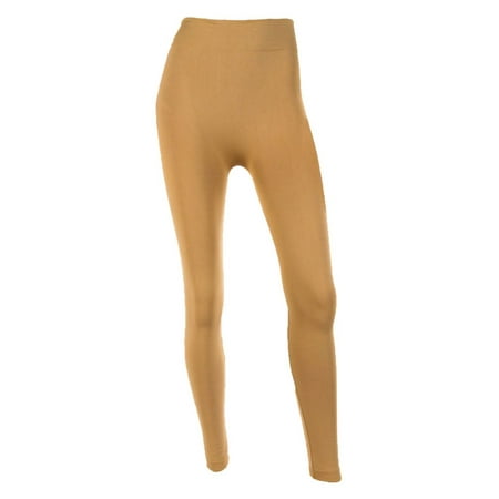 MOPAS - Mopas Women's Fleece Lined Solid Color Full Length Leggings