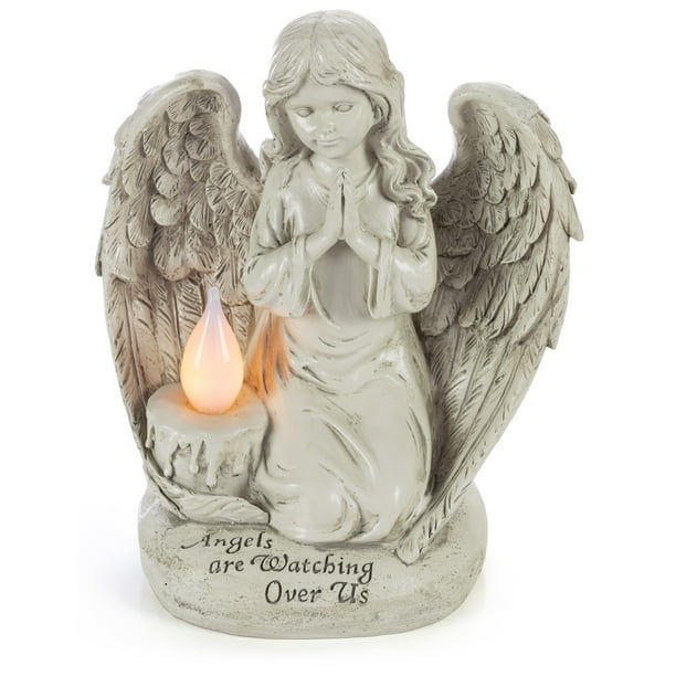 Vp Home Praying Angel Watching Over Us Solar Powered Led Outdoor Decor Garden Light Com Vp Home Praying Angel Watching Over Us, Angel Solar Light Garden Statue
