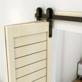 thumbnail image 4 of Bi-Folding Sliding Barn Door Hardware Kit I Shape Roller Track Kit For 2 Doors Smoothly Quietly Easy To Install No Door ,Easy Install, 4 of 7