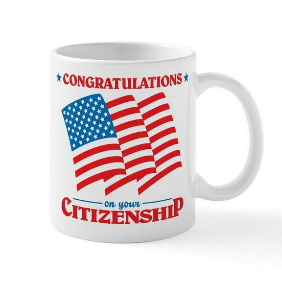 CafePress - New US Citizen Mugs - 11 oz Ceramic Mug - Novelty Coffee Tea Cup