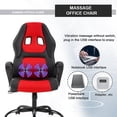 thumbnail image 7 of NiamVelo PC Gaming Chair Massage Office Chair Adjustable Computer Chair with Lumber Support for Adults and Kids 250lbs Capacity, Red, 7 of 7