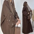 thumbnail image 2 of Abayas pour Femmes Musulmanes avec Hijab, Robes de Prière Islamiques pour l'Aïd pour Femmes, Abaya Ouverte pour Filles, 2 of 12