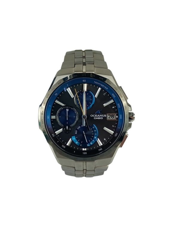 Pre-Owned CASIO Oceanus Manta OCW-S5000-1AJF Black Dial Titanium Men's Watch