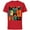 Red, variant on Disney and Pixar's The Incredibles Color Block - Short Sleeve Cotton T-Shirt for Adults - Customized-Red