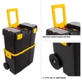 thumbnail image 4 of Caja de herramientas portátil Stalwart con ruedas, apilable, 2 en 1, color negro y amarillo, 4 of 7