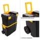 thumbnail image 4 of Caja de herramientas portátil Stalwart con ruedas, apilable, 2 en 1, color negro y amarillo, 4 of 7