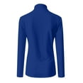 thumbnail image 4 of Lumtrix Women's Mock Turtle Neck Long Sleeve T Shirts Basic Lightweight Stretch Slim Fitted Tops Fall & Winter for Underwear Soft Casual Tops Blue M, 4 of 5