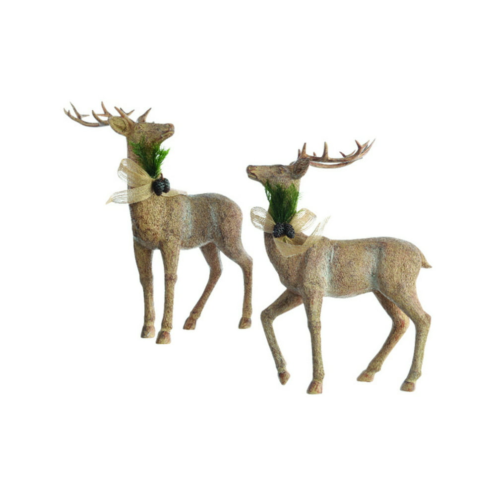 Decoris Brown Standing Deer Christmas Decor - Case Of: 4; Each Pack Qty