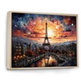 thumbnail image 2 of Designart "Of Lights Paris City art painting IV" France Floater Framed Canvas Print, 2 of 7