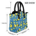 thumbnail image 2 of Lsque Rubber Duck Pattern Leather Rivet Shoulder Bag – Elegant Genuine Leather & Microfiber PU Crossbody with Detachable Adjustable Strap, 2 of 5
