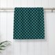 thumbnail image 5 of Fotbe Black And Teal Checkerboard Toalla Premium con Patrón, Toalla de Microfibra de Secado Rápido, Ligera y Altamente Absorbente (27.5x16in), Ideal para Uso Diario, 5 of 6